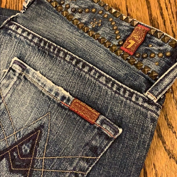 Rare! Studded “A” Pocket Jeans - Size 26 - Picture 3 of 5